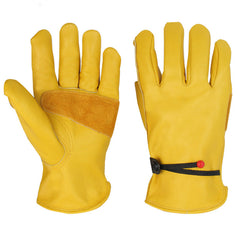 Cowhide Gardening Cow Head Layer Leather High Temperature Protection Gloves