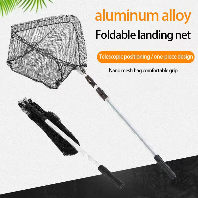 Foldable Fishing Landing Net Aluminum Alloy Frame
