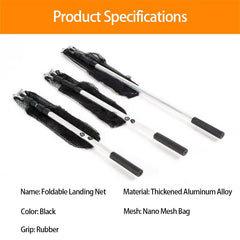Foldable Fishing Landing Net Aluminum Alloy Frame