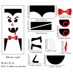 Halloween decorations room door window stickers decor