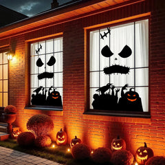 Halloween decorations room door window stickers decor