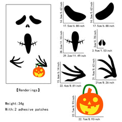Halloween decorations room door window stickers decor