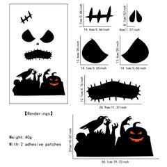 Halloween decorations room door window stickers decor