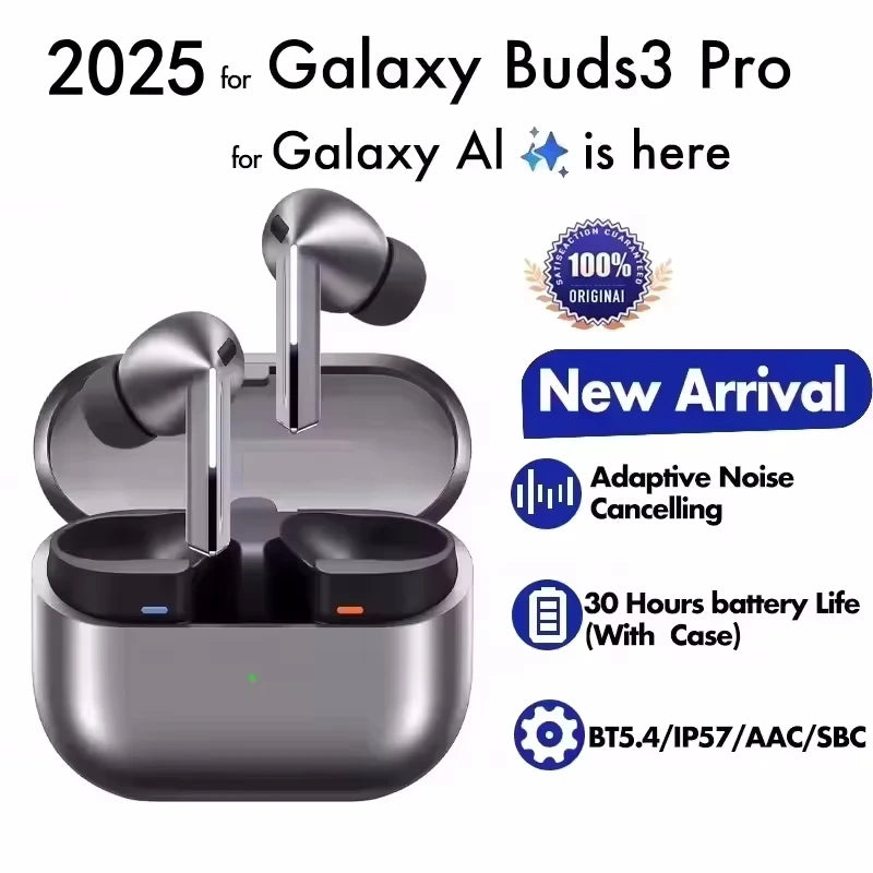Galaxy Buds3 Pro 2025 Wireless Earbuds 25H Playtime Hi-Fi Sound for Gym/Running