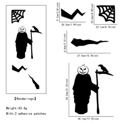 Halloween decorations room door window stickers decor
