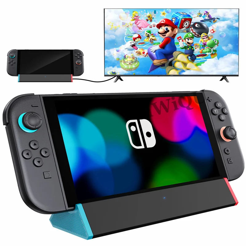 Portable TV Dock Station for Switch 2, With 4K@120Hz HDMI Adapter/Type C Port/USB Port /100W Charging Game accessories