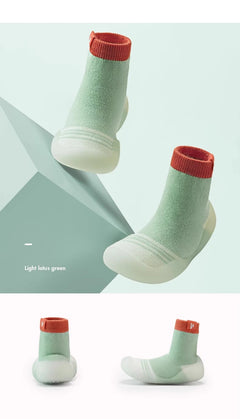 Children's Baby Soft Sole Anti Slip Silicone Floor Socks Wear-resistant Walking Shoes