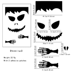 Halloween decorations room door window stickers decor