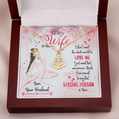 Anchor Pendant Necklace for Wife