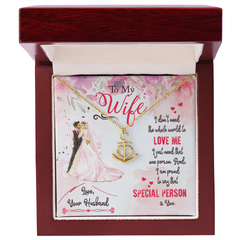 Anchor Pendant Necklace for Wife