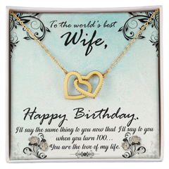 Interlocking Hearts Necklace for Wife