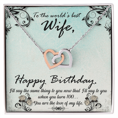 Interlocking Hearts Necklace for Wife