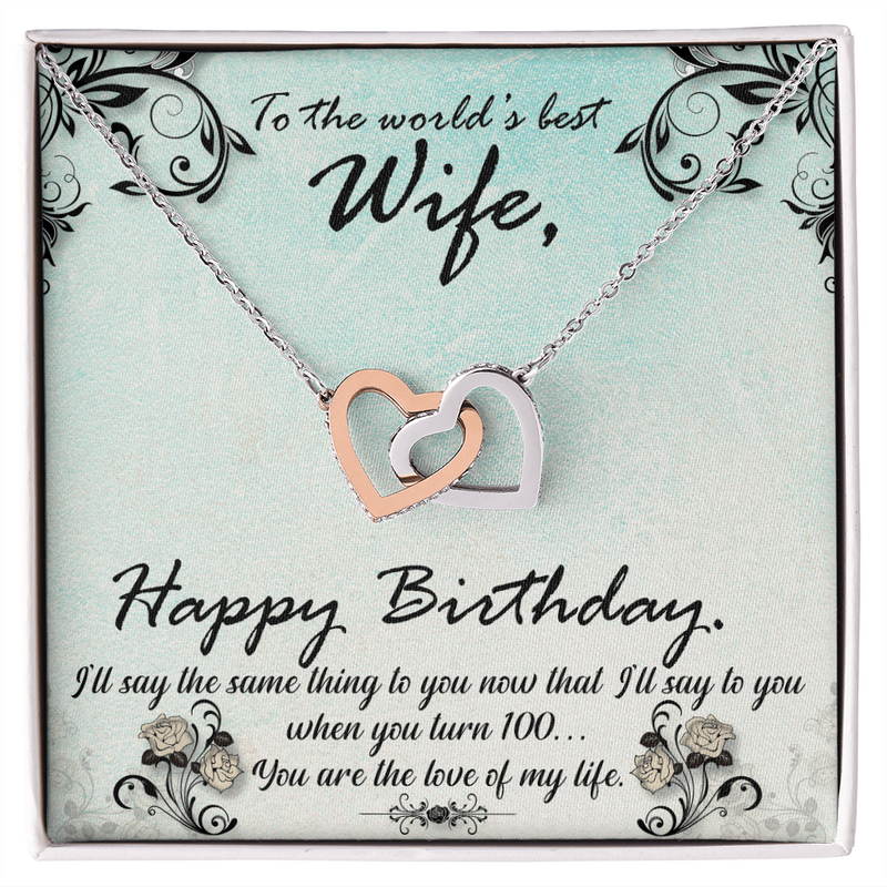 Interlocking Hearts Necklace for Wife