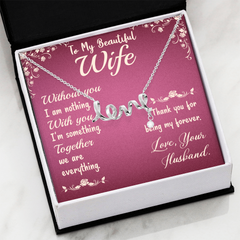 Scripted Love Necklace for Wife