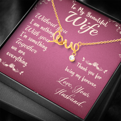 Scripted Love Necklace for Wife