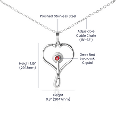 Heart Scope Necklace for Wife