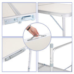 4ft Silver Outdoor Folding Table