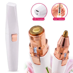 USB Rechargeable 2-in-1 Eyebrow Trimmer and Hair Remover